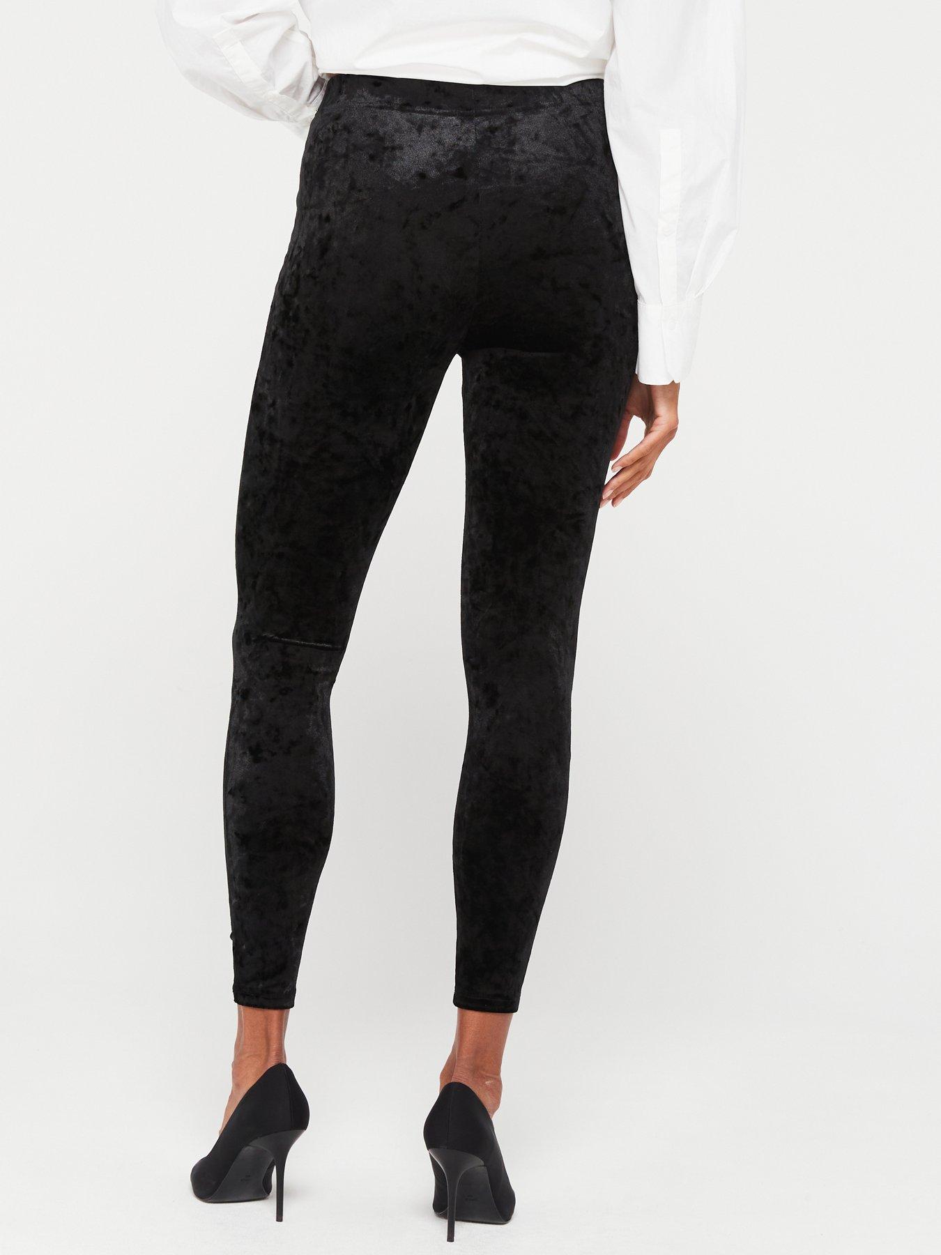 Crushed Velvet Legging Black