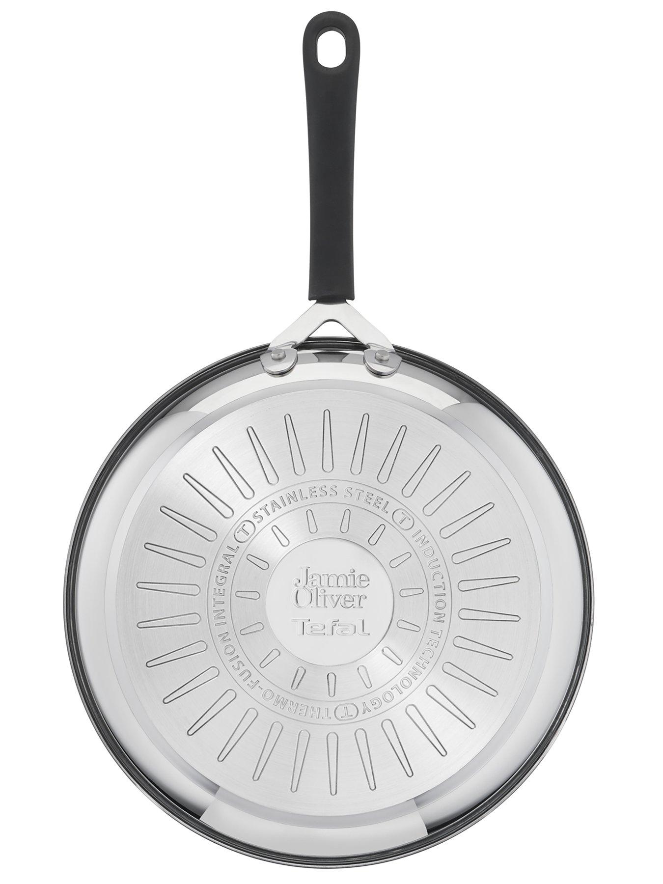 Image 3 of 7 of Tefal Jamie Oliver by Tefal Quick &amp; Easy Stainless Steel Non Stick Induction Compatible 24cm Frying Pan