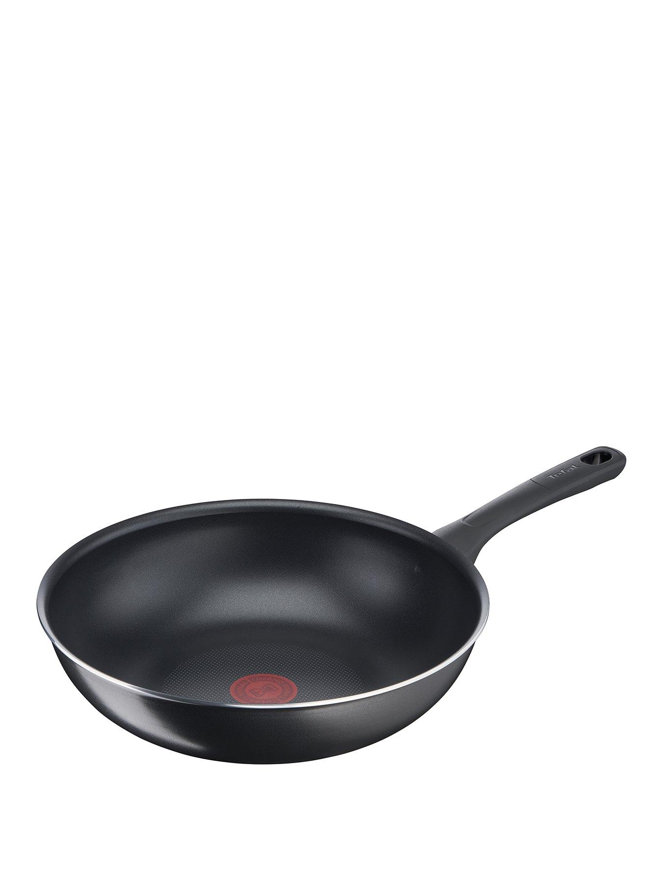 Tefal Cook N' Clean 28cm Black Wok Pan with Lid