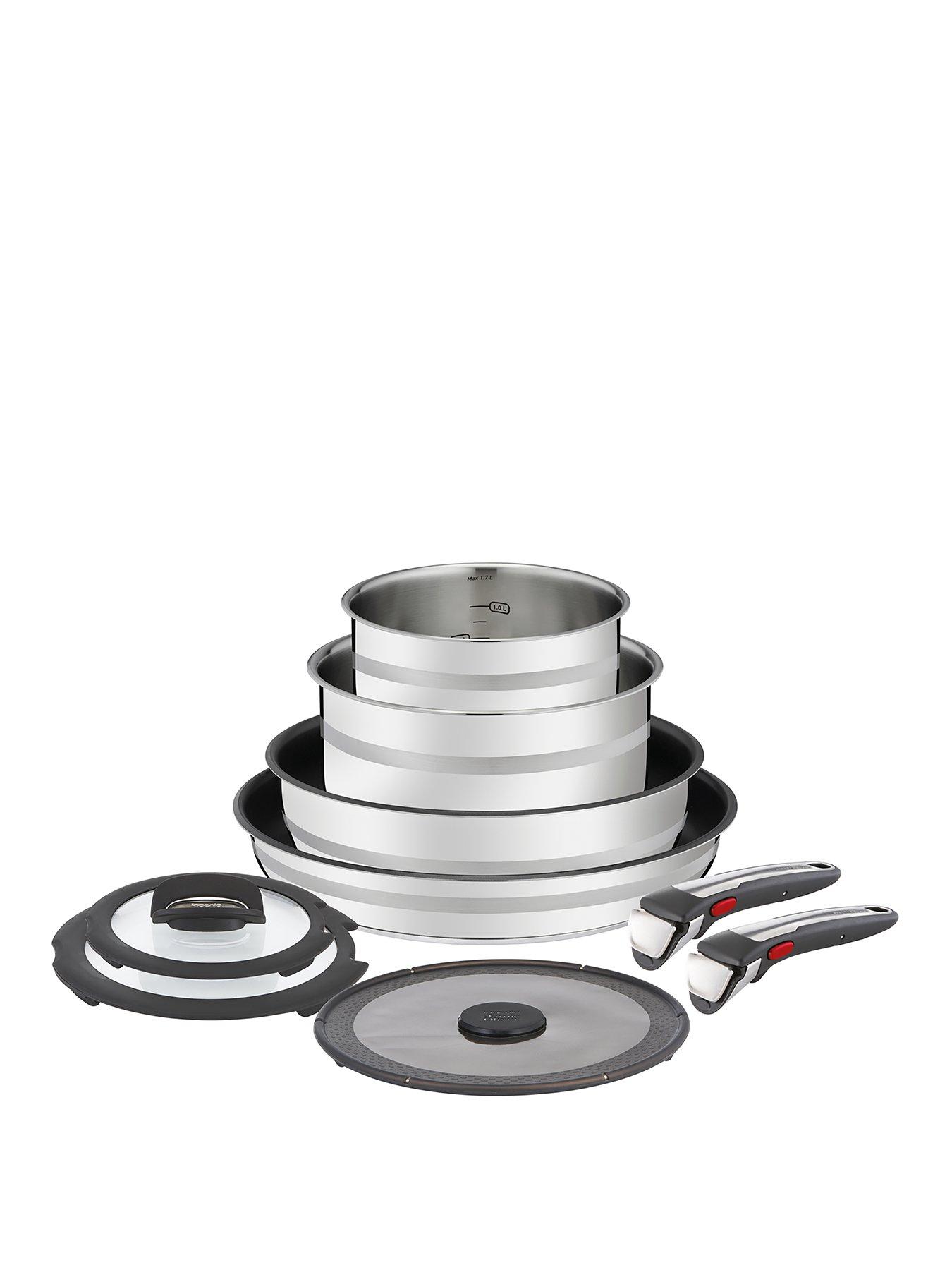 Tefal Jamie Oliver by Tefal Ingenio 5 Piece Removable Handle, Stackable  Induction Compatible Pan Set