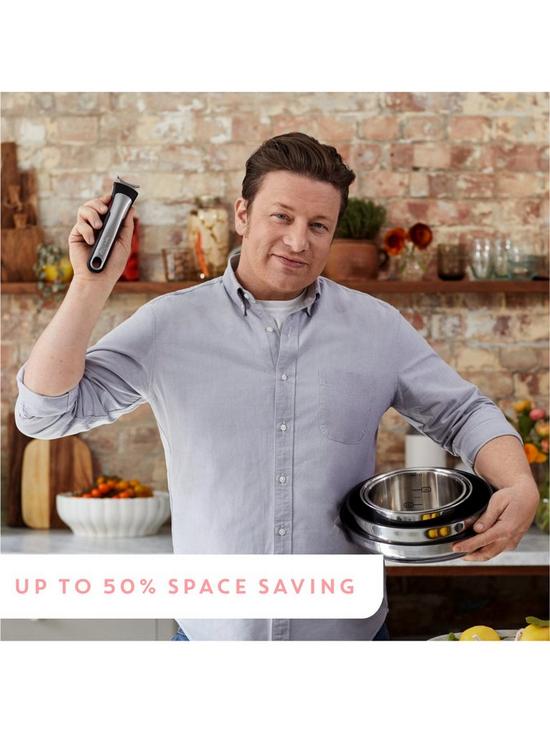 stillFront image of tefal-jamie-oliver-by-tefal-ingenio-5-piece-removable-handle-stackable-induction-compatible-pan-set