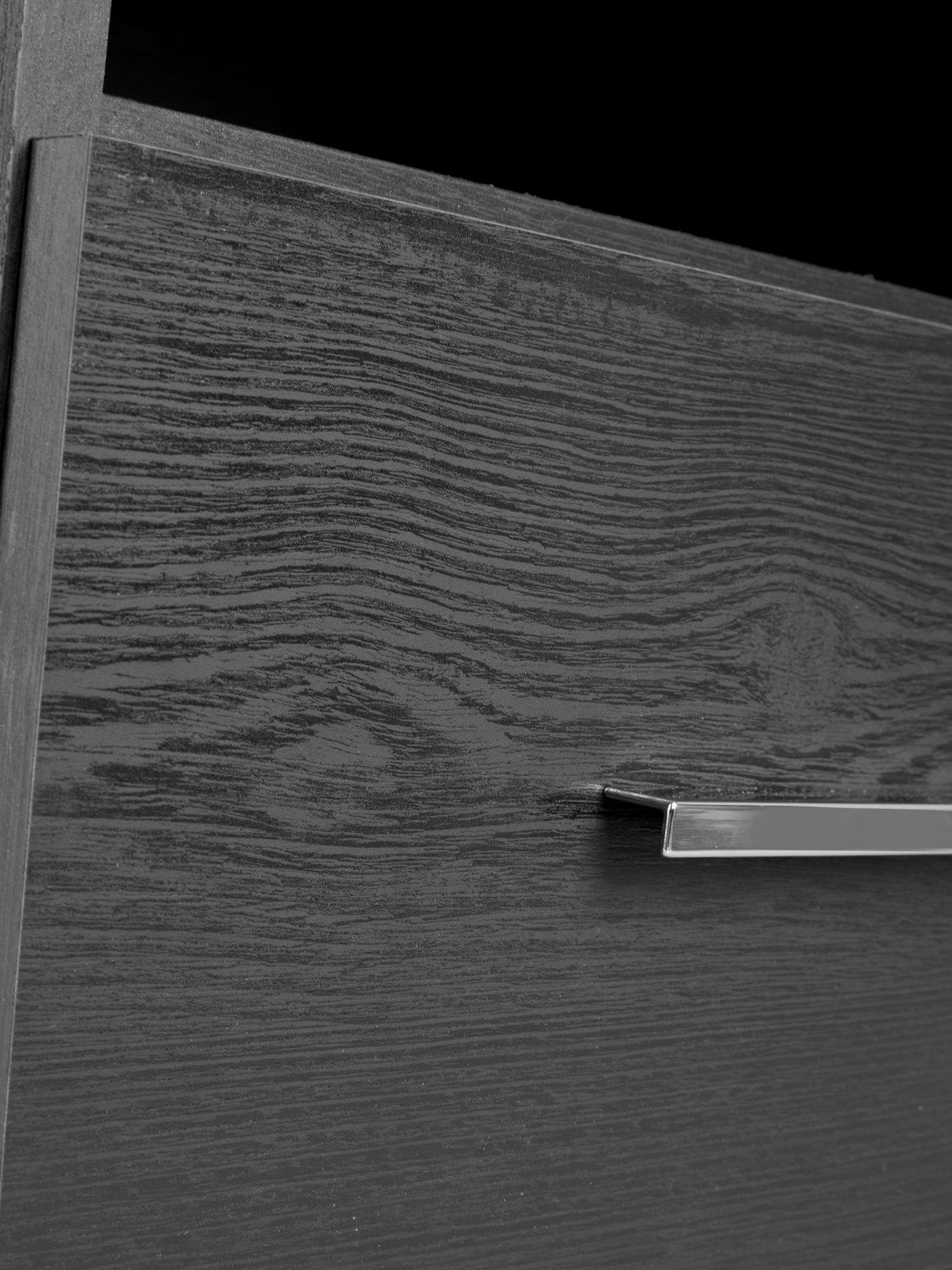 Image 4 of 7 of Everyday Panama 1 Drawer Bedside Cabinet - Black&nbsp;- FSC&reg; Certified