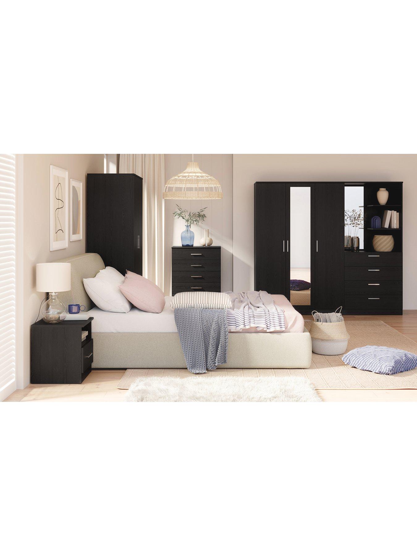 Image 5 of 7 of Everyday Panama 1 Drawer Bedside Cabinet - Black&nbsp;- FSC&reg; Certified