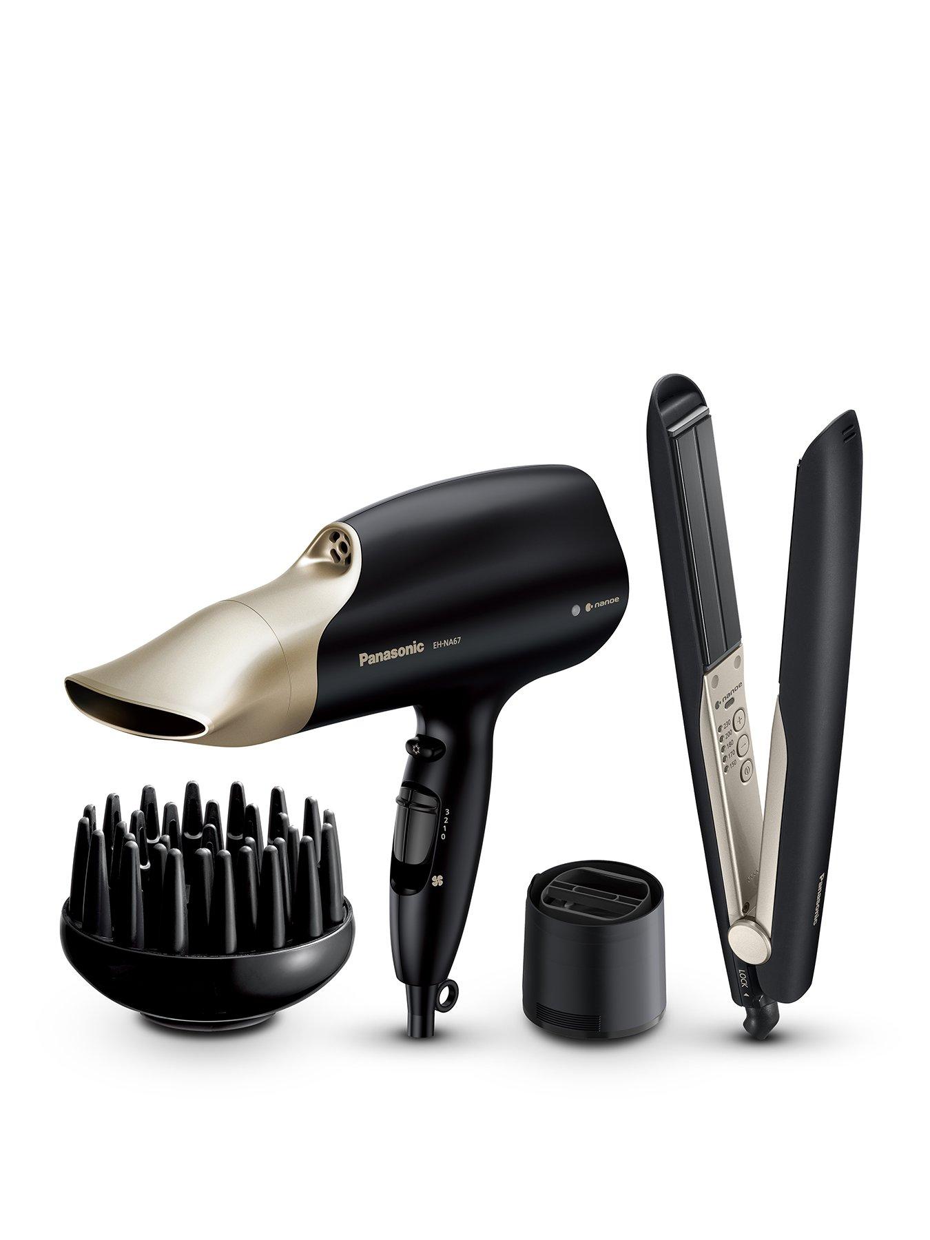 undefined EH-NA67 Nanoe hairdryer and HS0E Premium Nanoe Hair Straightener Bundle