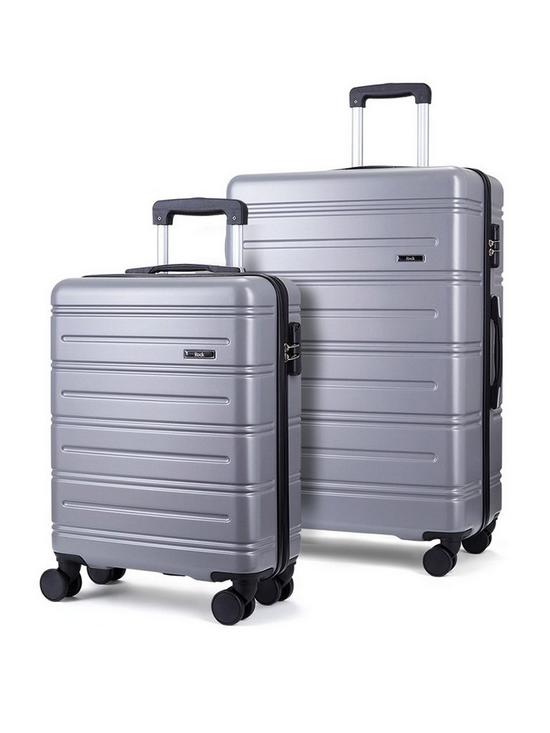 front image of rock-luggage-lisbon-2-pc-set-grey