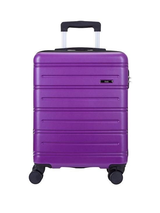 stillFront image of rock-luggage-lisbon-small-suitcase-purple