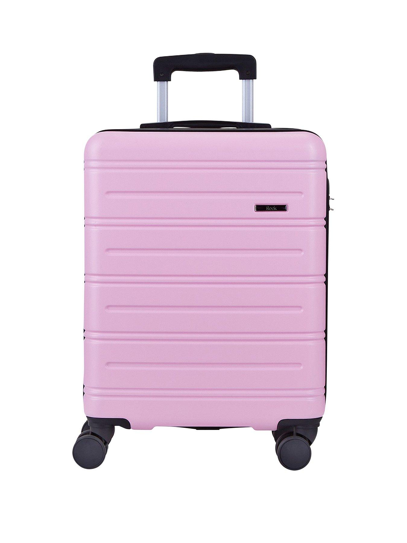 Rock Luggage Lisbon Small Suitcase Pink | very.co.uk