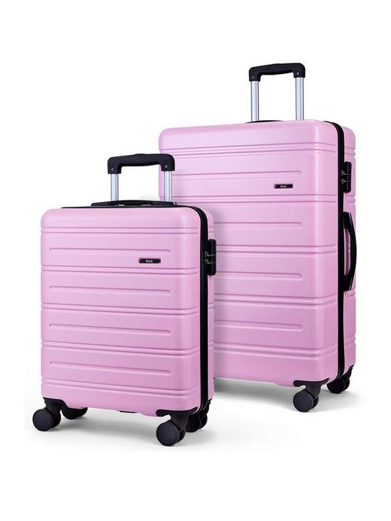 front image of rock-luggage-lisbon-2-pc-set-pink