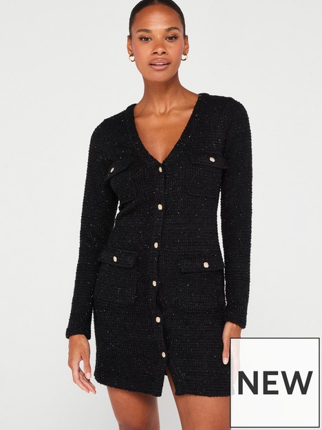 v-by-very-boucle-button-down-dress