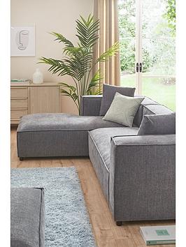 Product photograph of Very Home Charley Left Hand Corner Chaise Sofa - Grey - Fsc Reg Certified from very.co.uk