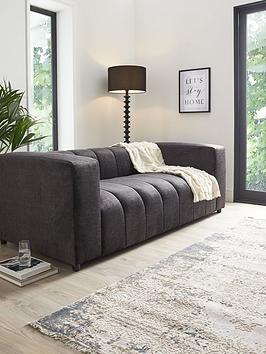 Product photograph of Very Home Jay 3 Seater Sofa - Charcoal - Fsc Reg Certified from very.co.uk