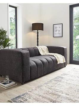 Product photograph of Very Home Jay Fabric 2 Seater Sofa - Charcoal - Fsc Reg Certified from very.co.uk