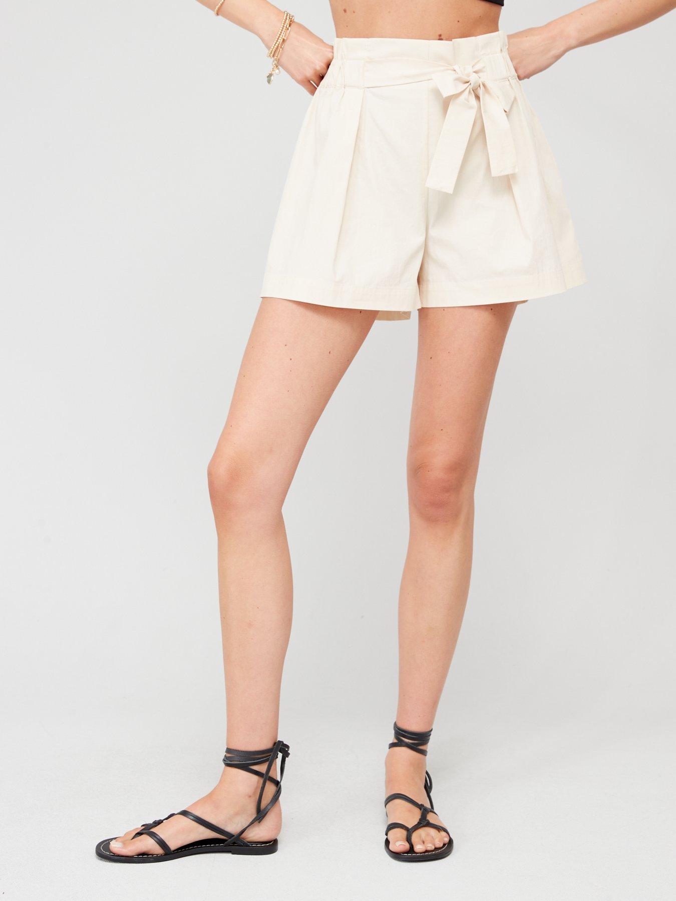 Cream paper best sale bag shorts