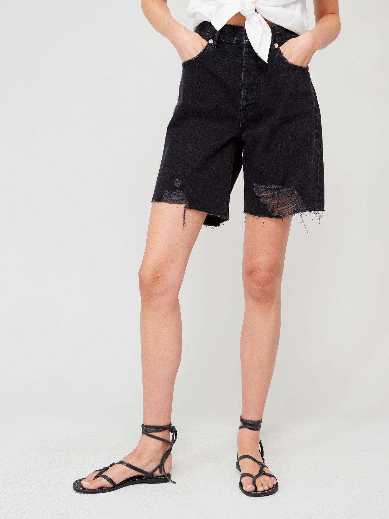 Levi's Plus Plus High Waist Mom Denim Short - Wonderful - Black