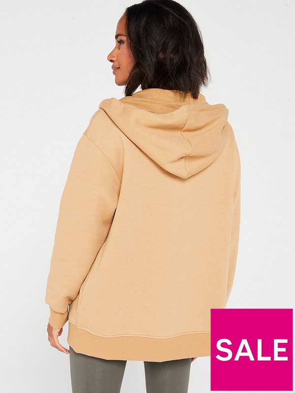Everyday The Essential Oversized Zip Through Hoodie - Camel | very