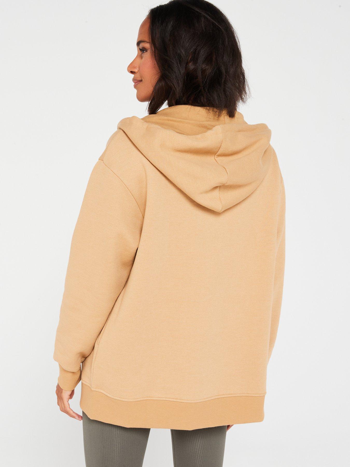 Everyday The Essential Oversized Zip Through Hoodie - Camel | very