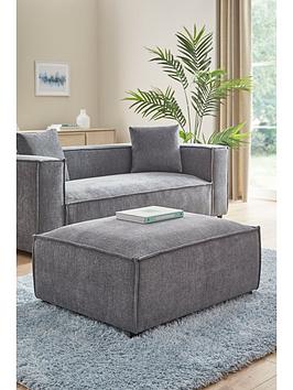 Product photograph of Very Home Charley Footstool - Grey - Fsc Reg Certified from very.co.uk