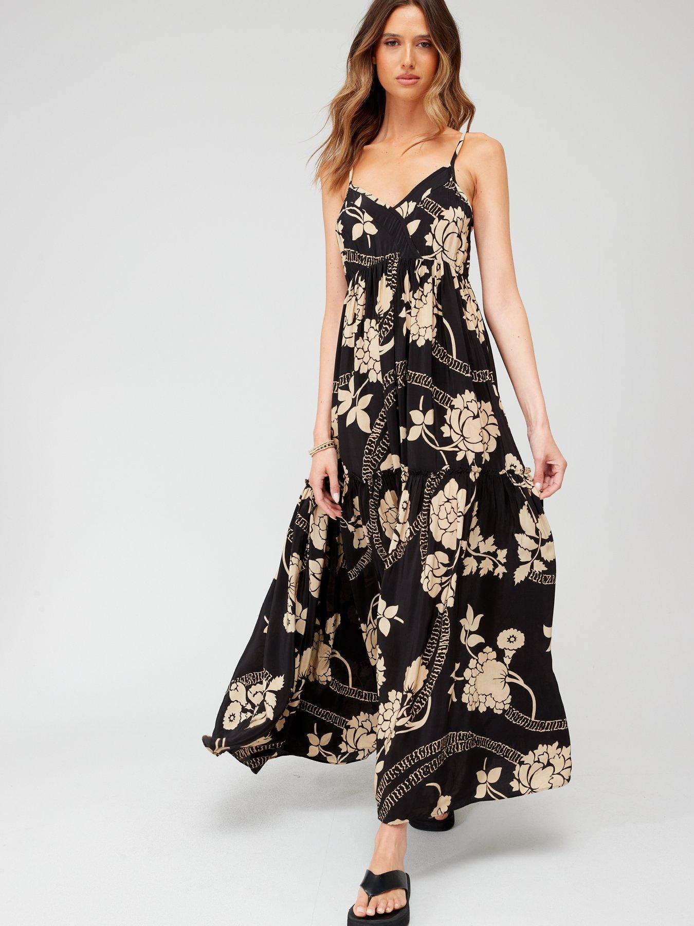 Mango floral maxi clearance dress