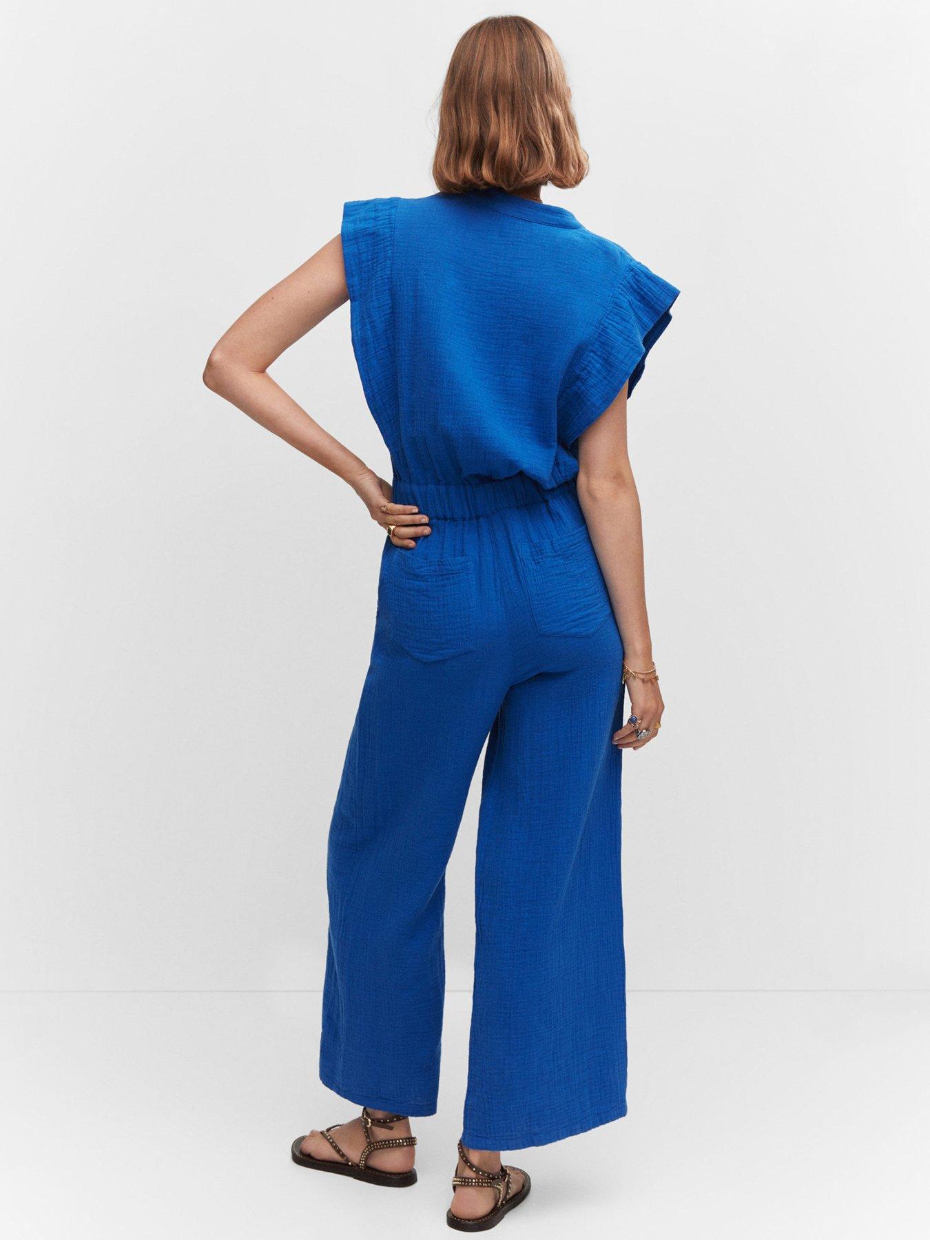 Mango store blue jumpsuit