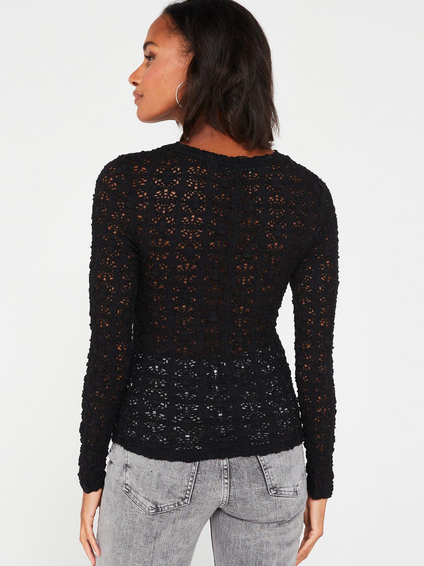Long Sleeve Lace Top