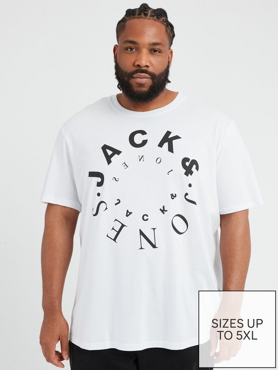 stillFront image of jack-jones-plus-jj-warrior-3-pack-t-shirt-multi