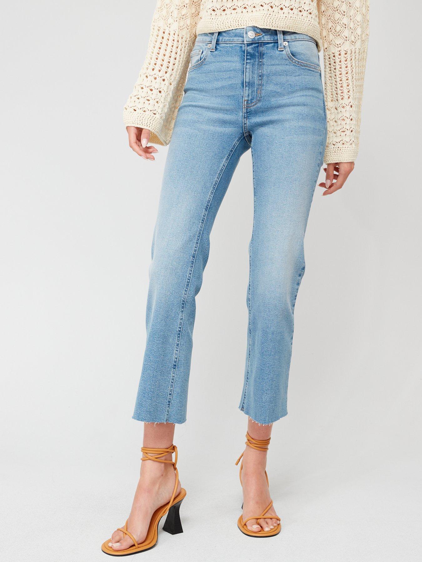 Mile high crop flare hot sale jeans