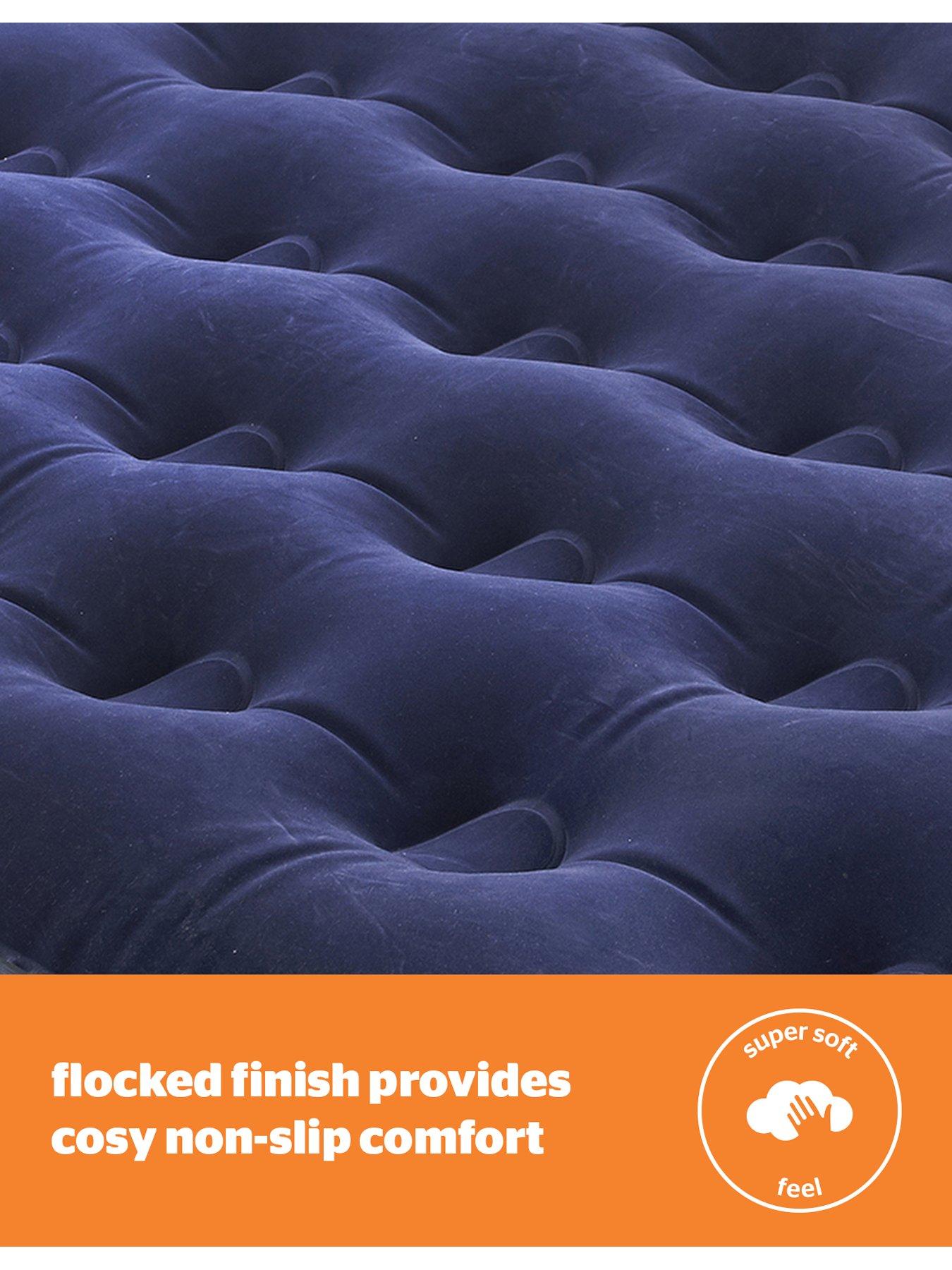Image 4 of 5 of Silentnight Camping Collection Flock Airbed - Footpump - Blue - Single