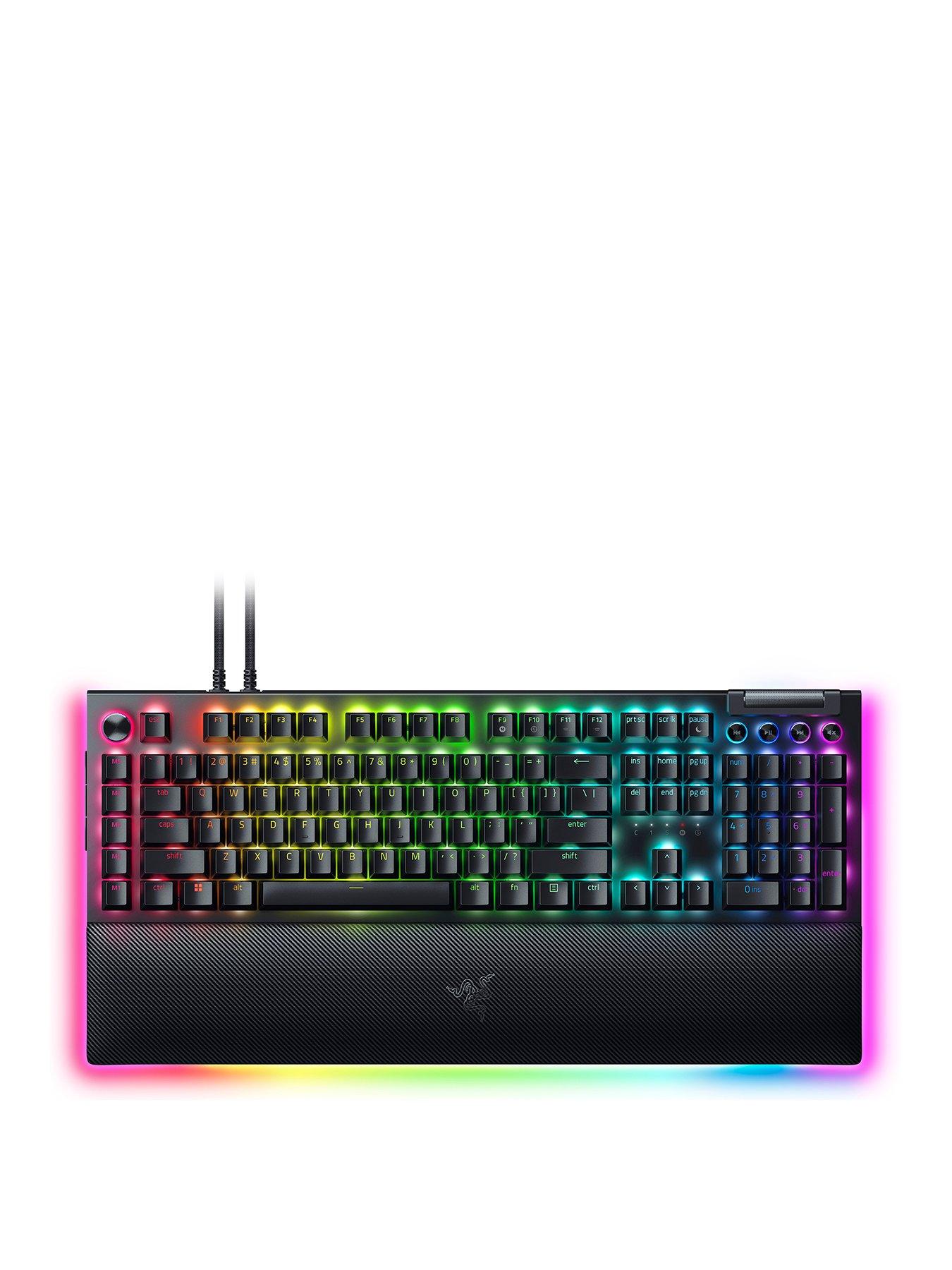 Razer BlackWidow V4 Mechanical Gaming Keyboard: Green Switches Tactile &  Clicky - Chroma RGB - 6 Dedicated Macro Keys - Magnetic Wrist Rest 