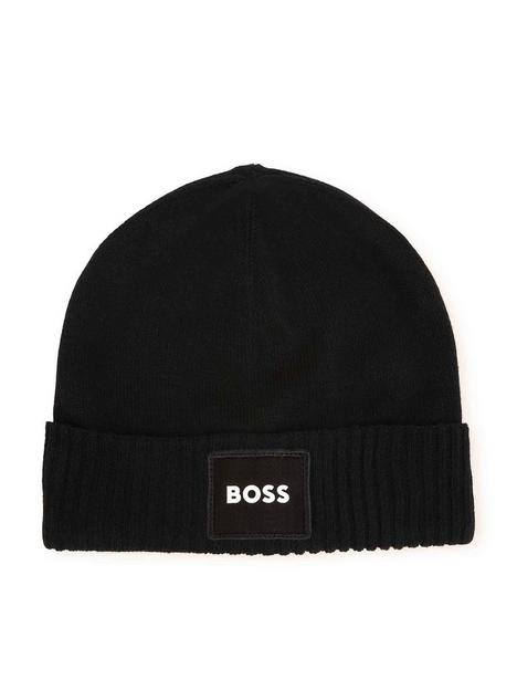 boss-boys-logo-beanie-hat-black