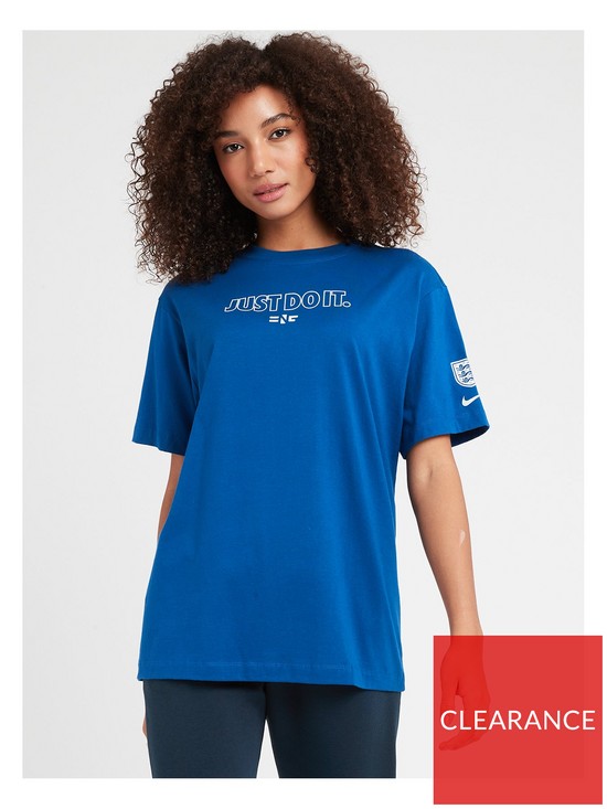 front image of nike-england-womens-jdi-tee-blue