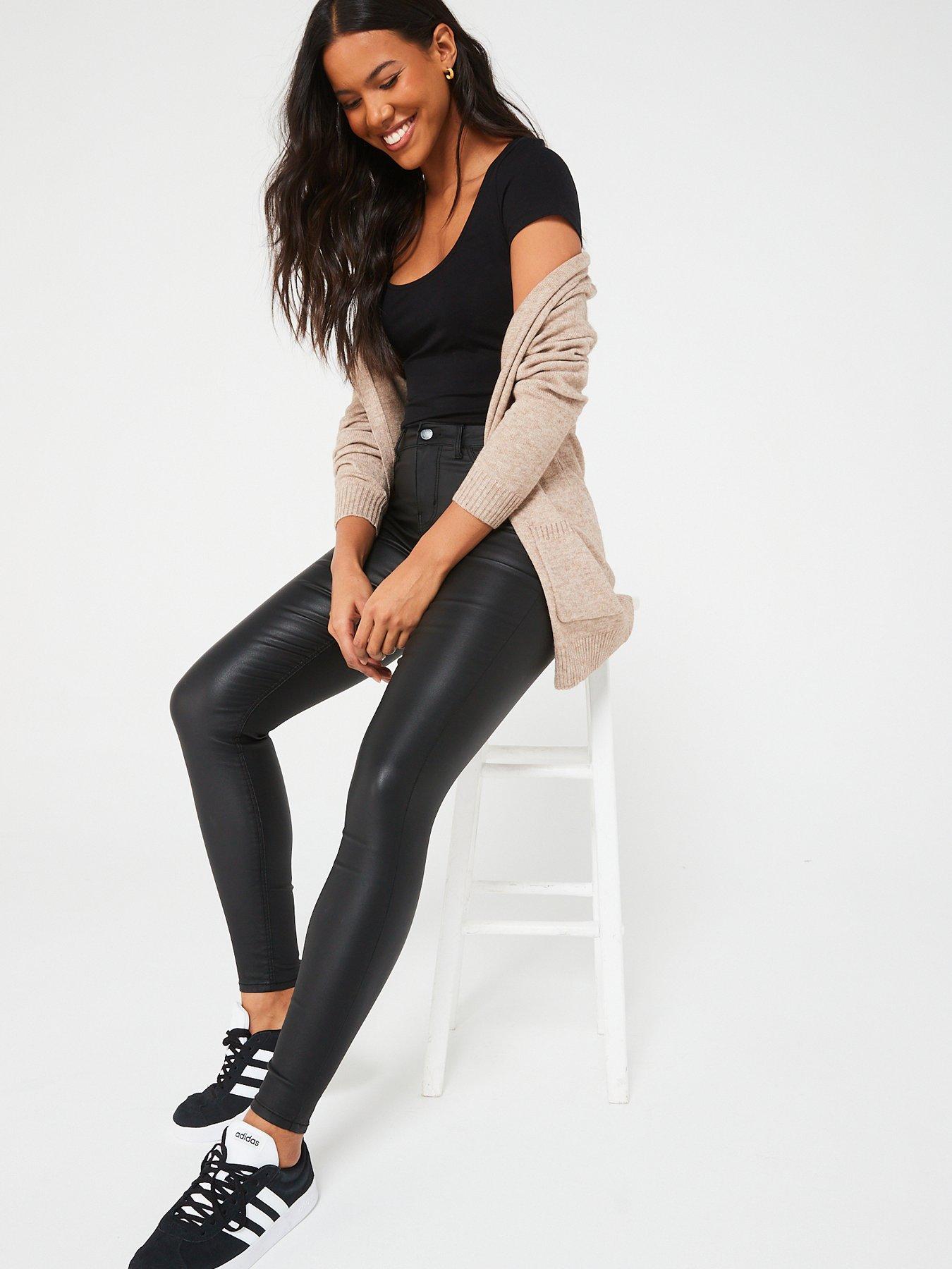 Shape Skinny Coated Legging Black