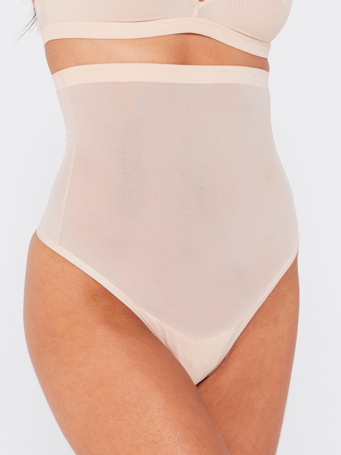 undefined Invisible Sculpt Super High Waist Thong - Beige