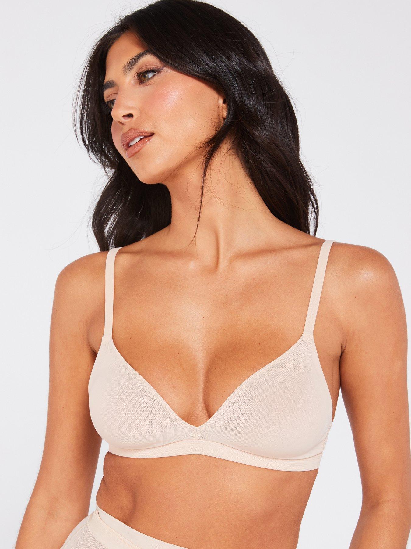undefined Invisible Sculpt Non Pad Triangle Bra - Beige