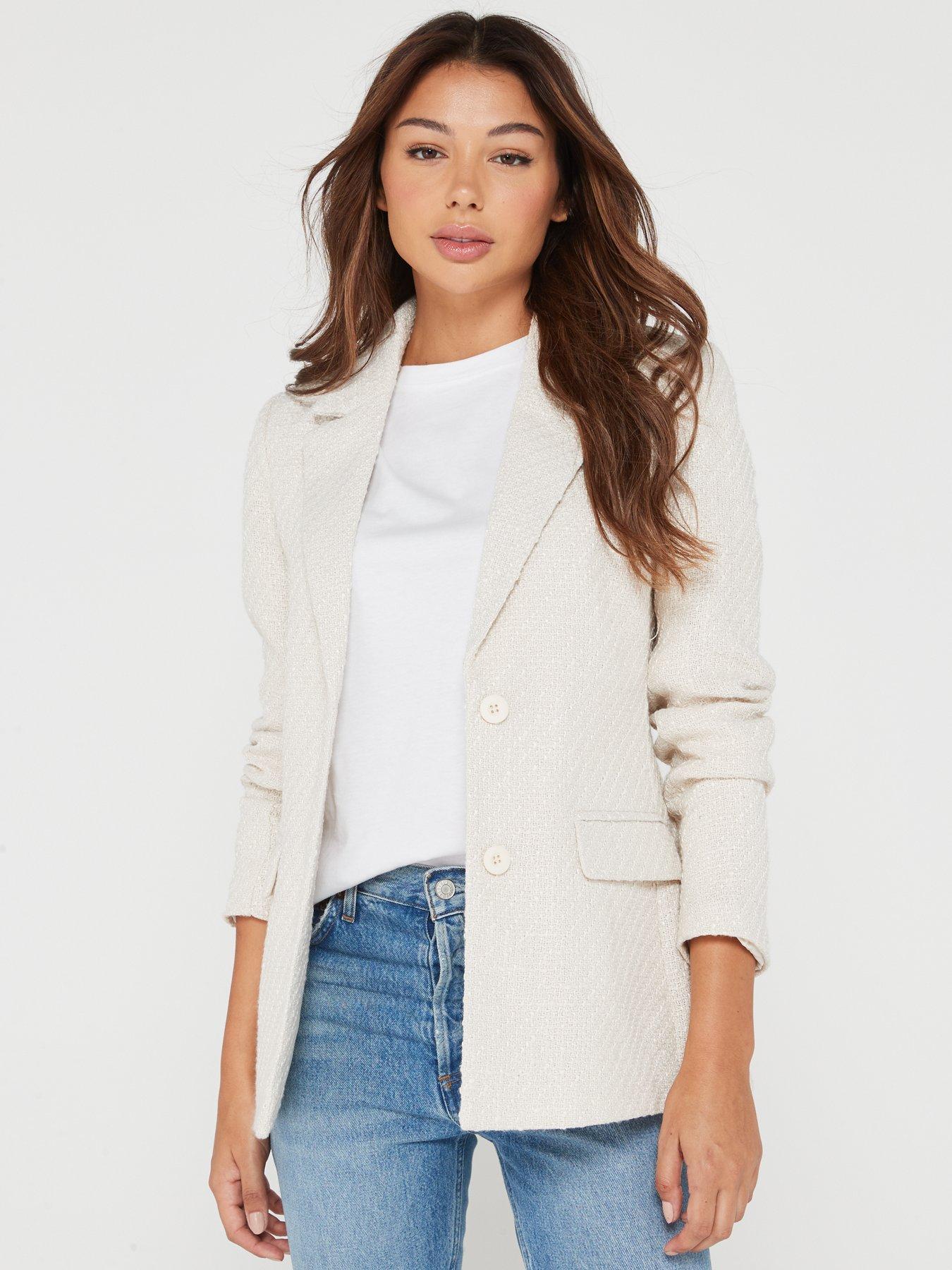 Cream Blazer Black Trim