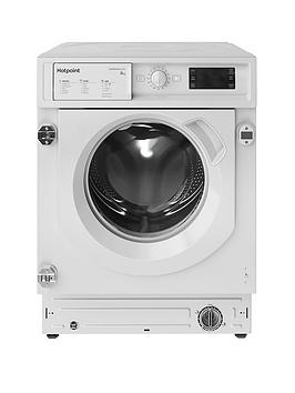 Product photograph of Hotpoint Biwmhg81485 8kg Wash 1400rpm Spin Integrated Washing Machine - Washing Machine With Installation from very.co.uk