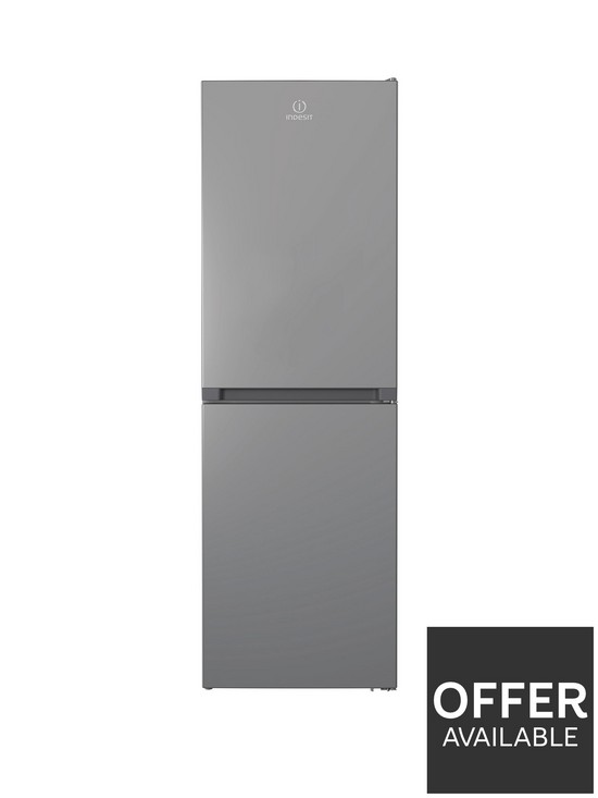 front image of indesit-infc850ti1s1-60cm-frost-free-fridge-freezer-silver