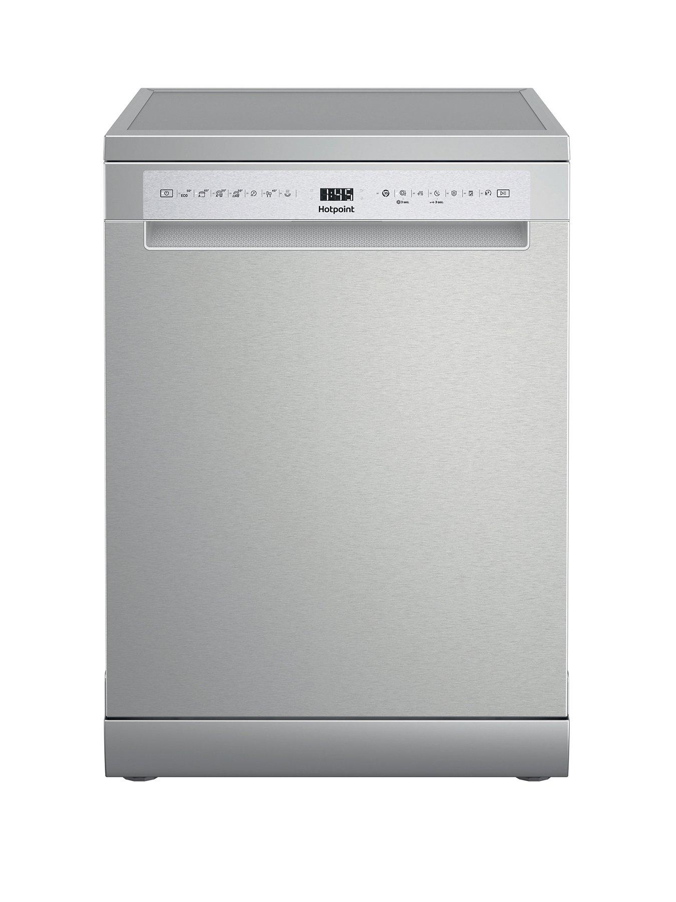 Hotpoint H7FHS51XUK Fullsize 15 Place Setting Freestanding Dishwasher - Silver