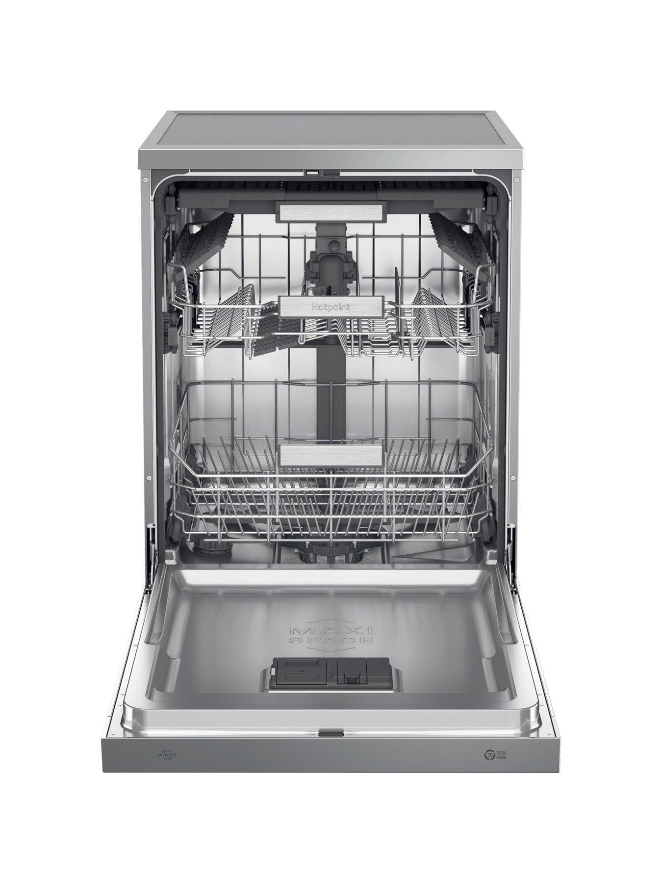 Image 3 of 8 of Hotpoint H7FHS51XUK Fullsize 15 Place Setting Freestanding Dishwasher - Silver