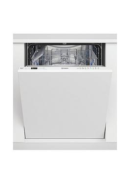 indesit d2ihd526uk fullsize 14 place setting integrated dishwasher - dishwasher with installation