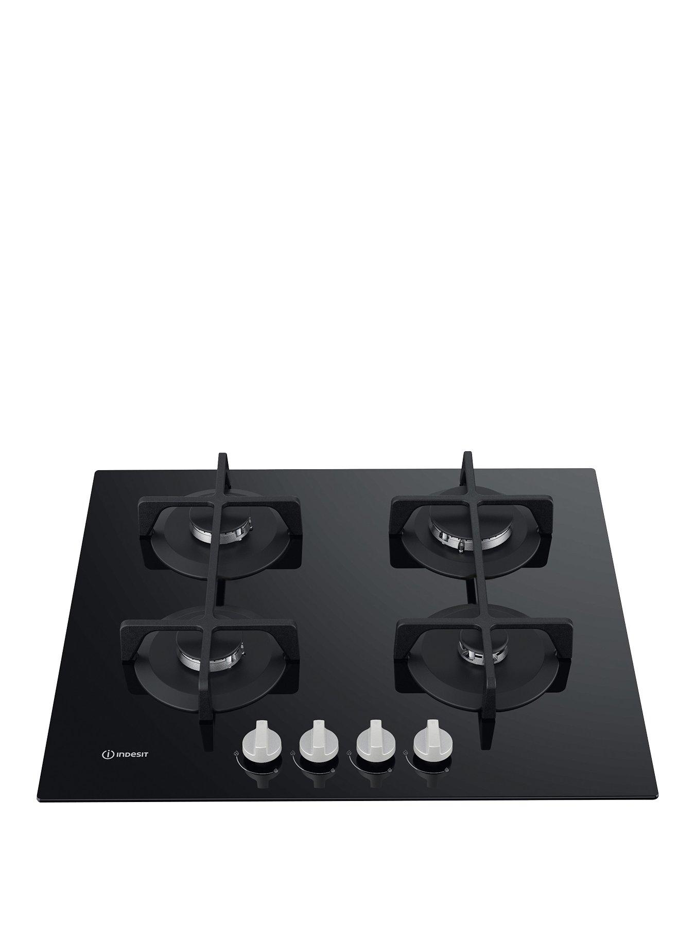 Product photograph of Indesit Ing61tbk 60cm Integrated Gas Hob - Hob Only from very.co.uk