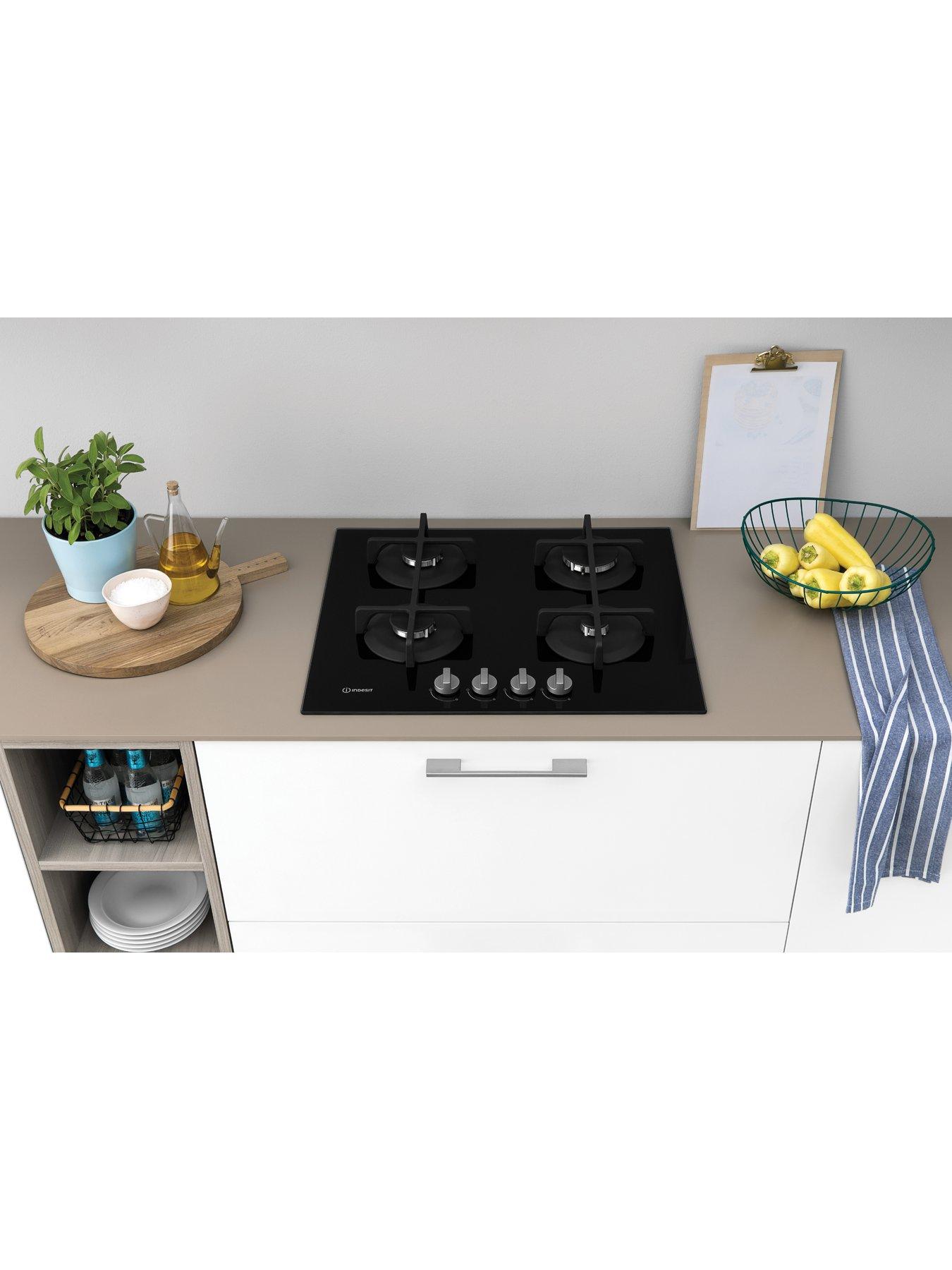 Image 4 of 7 of Indesit ING61TBK 60cm Integrated Gas Hob