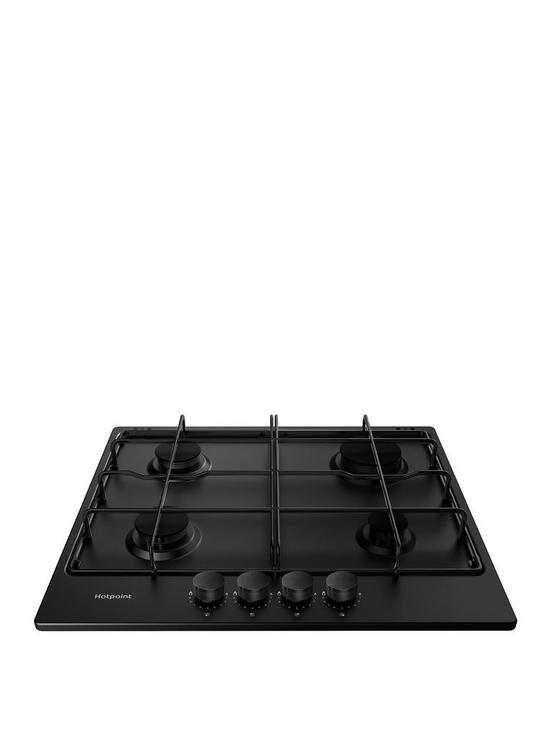 front image of hotpoint-pph60pfnb-60cm-integrated-gas-hob