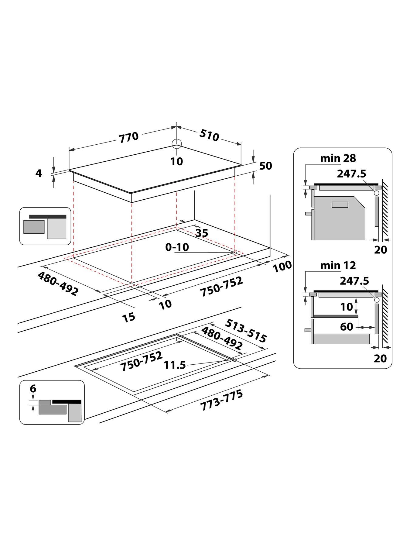 Image 7 of 8 of Hotpoint TS6477CCPNE CleanProtect 77cm Integrated Induction Hob