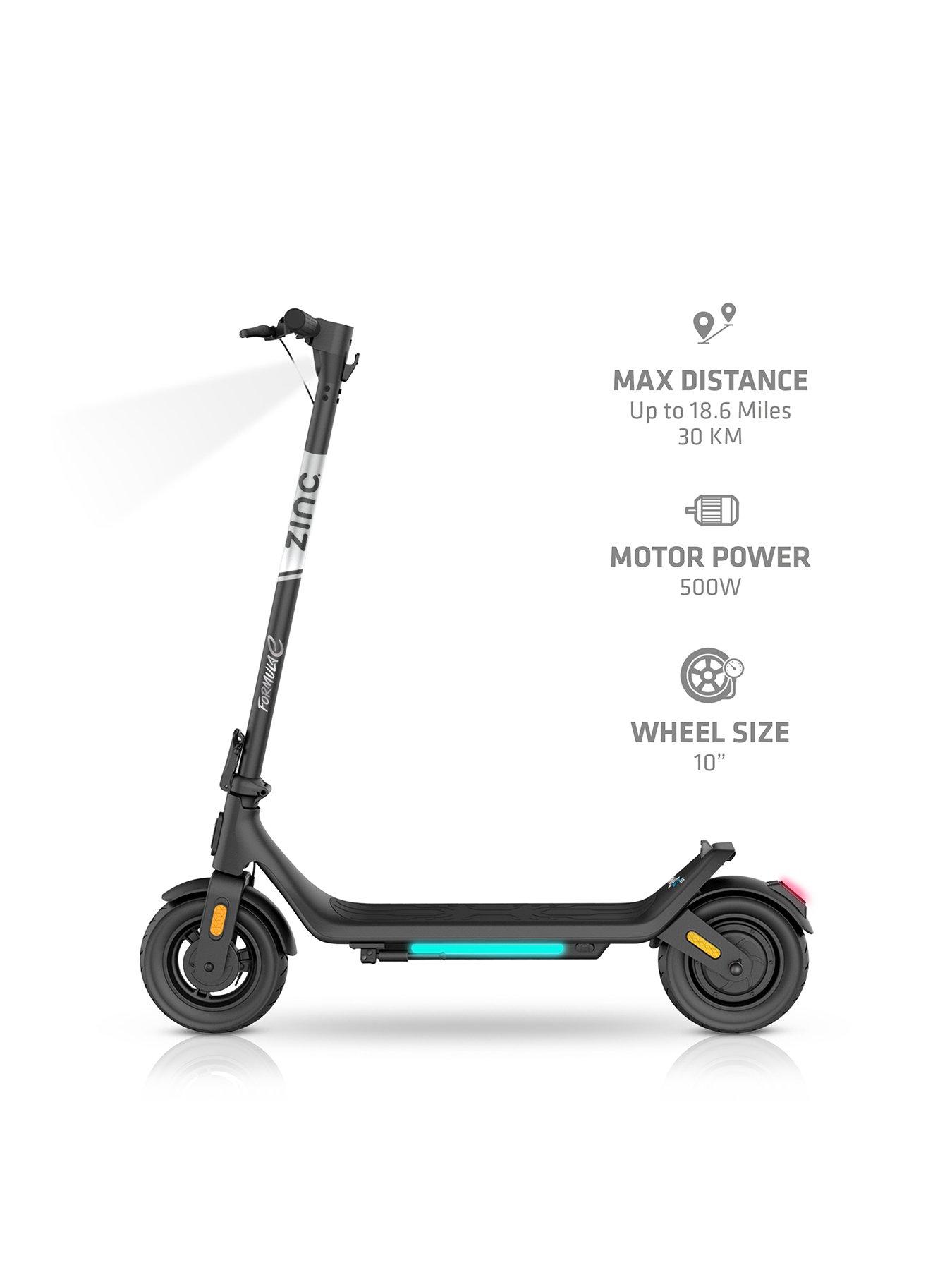 Zinc Folding Electric Formula E GZ3 500W Series Scooter - Black | Very