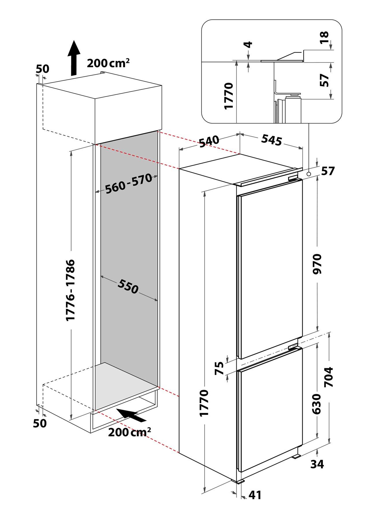 Indesit IB7030A1DUK1 70/30 Integrated Fridge Freezer very.co.uk