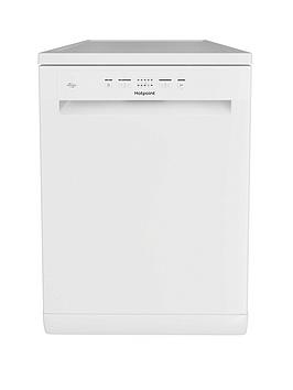 Product photograph of Hotpoint H2fhl626 Fullsize 14-place Setting Freestanding Dishwasher - White from very.co.uk