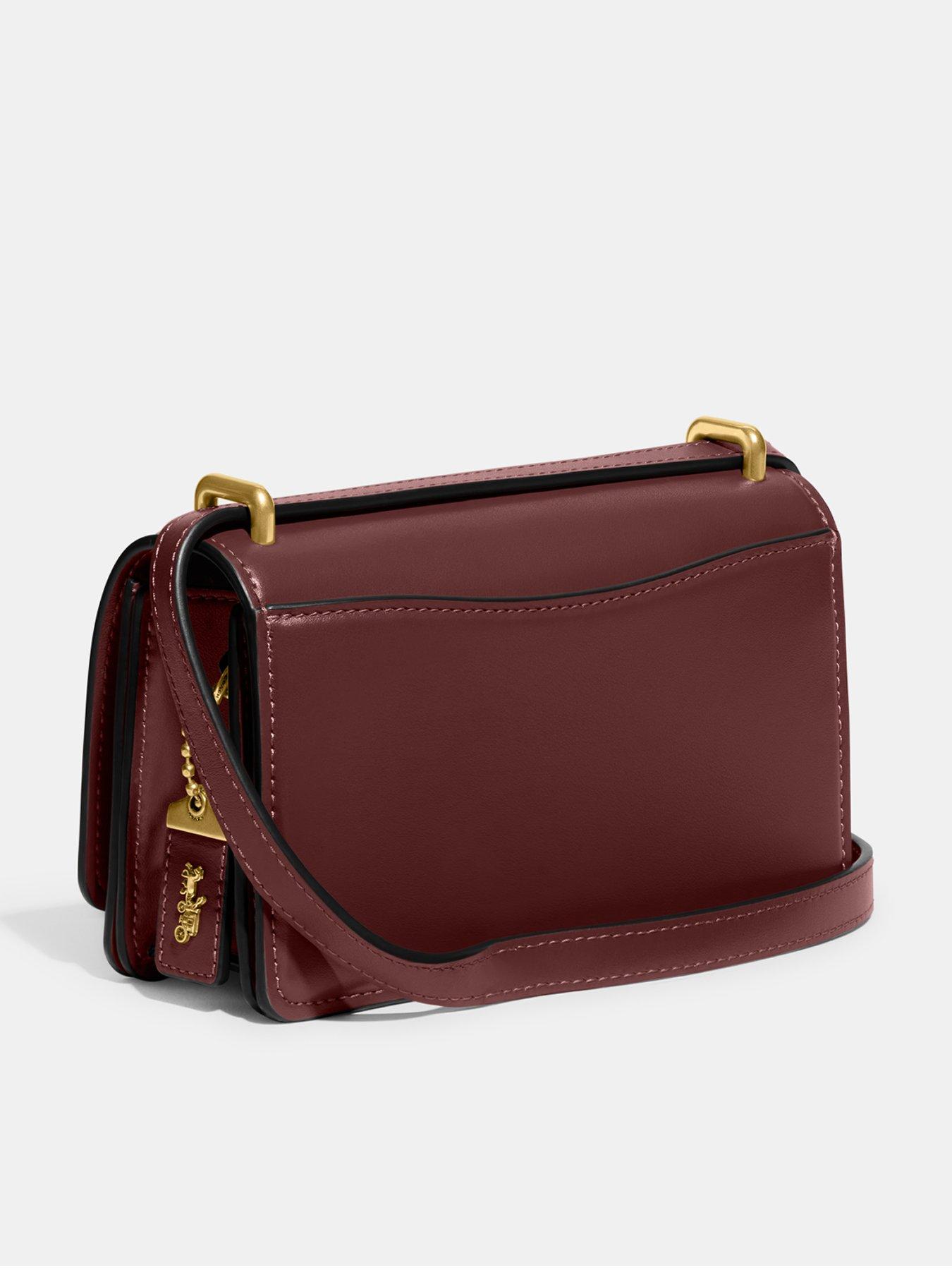 Luxe Refined Calf Leather Bandit Crossbody - B4/wine