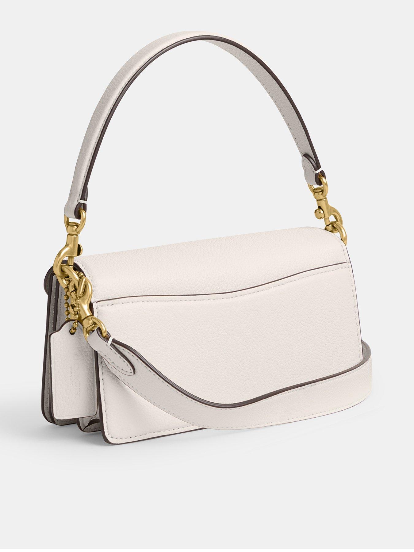 COACH Tabby 20 Polished Pebble Leather Shoulder Bag Chalk Very