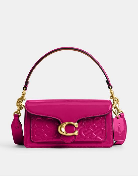 COACH Signature Patent Leather Tabby Shoulder Bag 20 - B4/magenta ...