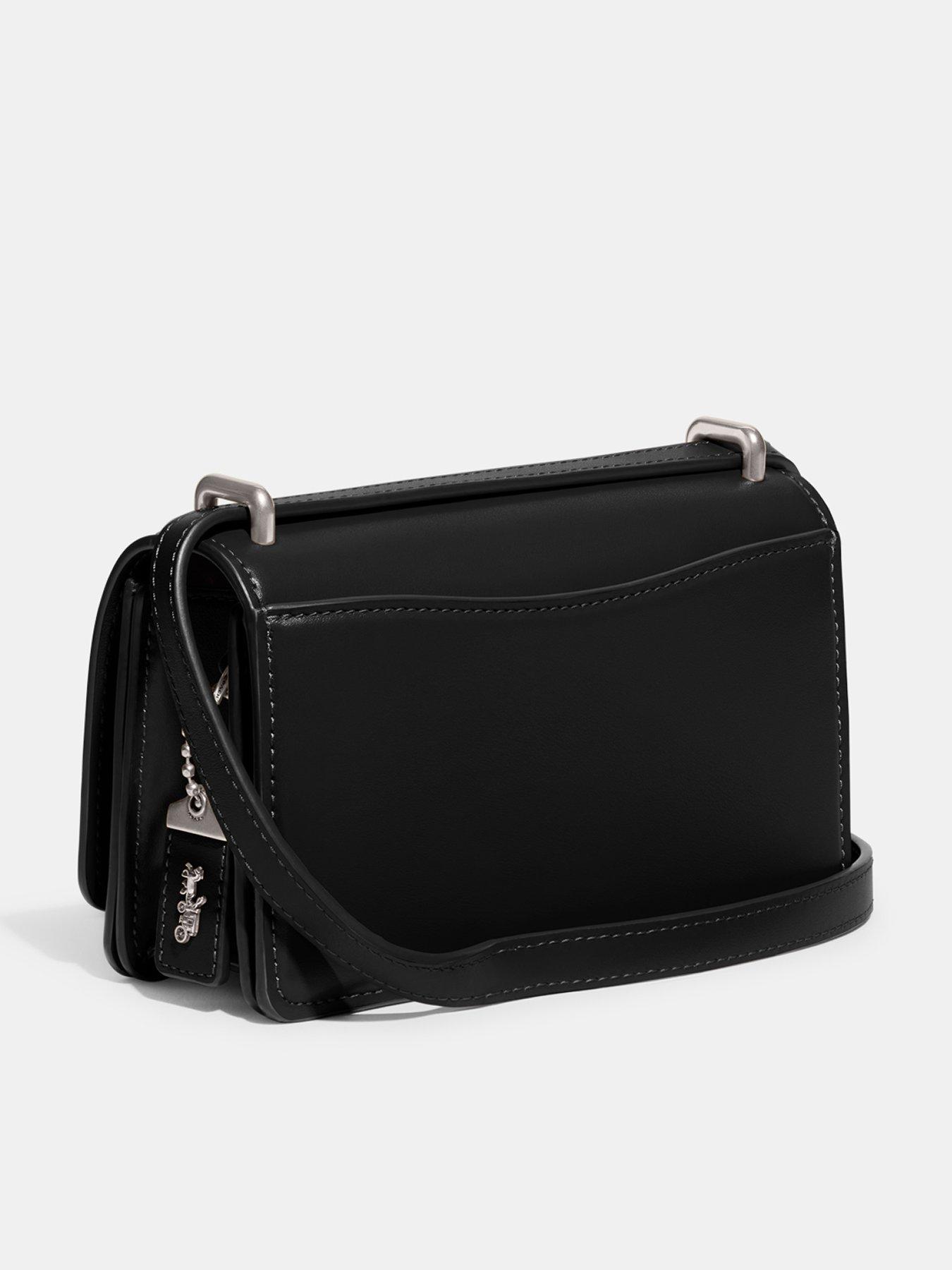 COACH Luxe Refined Calf Leather Bandit Crossbody - Lh/black | Very.co.uk